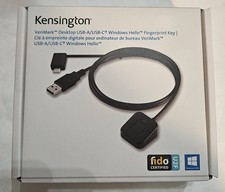 Kensington VeriMark Desktop USB-A/USB-C Windows Hello Fingerprint Key FIDO U2F