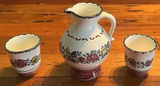 Vintage Gmundner keramik Jug and 2 cups