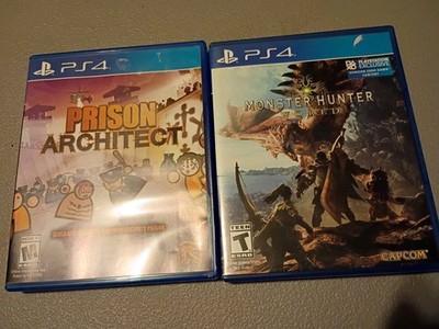 Prison Architect & Monster Hunter World Sony PlayStation 4 Game Lot 