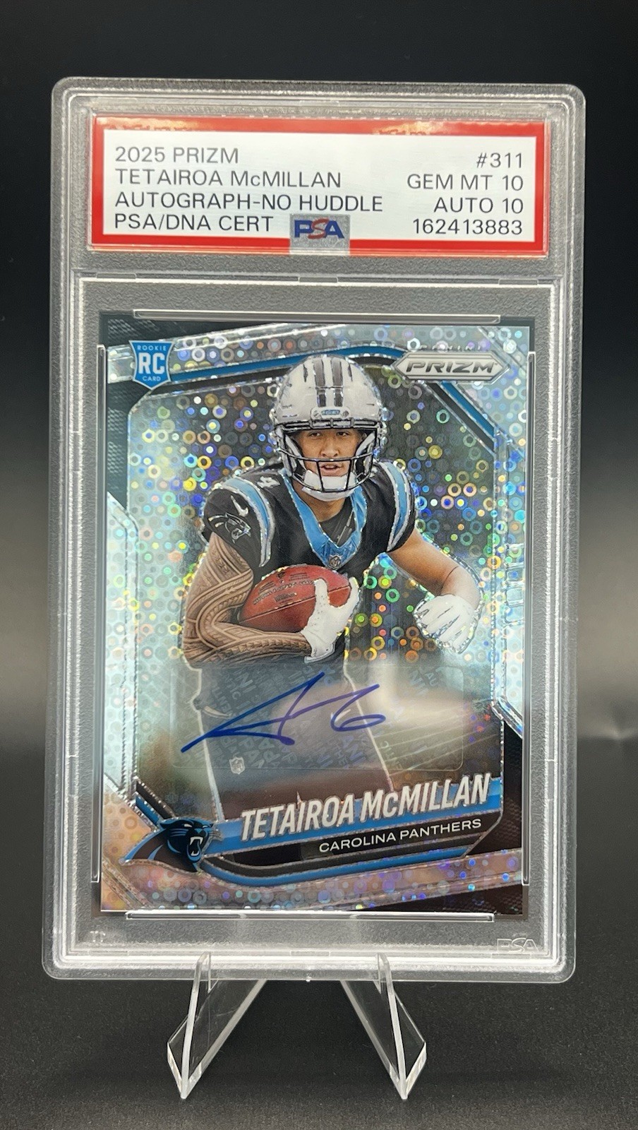 2025 Panini Prizm Tetairoa McMillan RC #311 (No Huddle) Auto /10 PSA 10 EBay 1/1 view 1