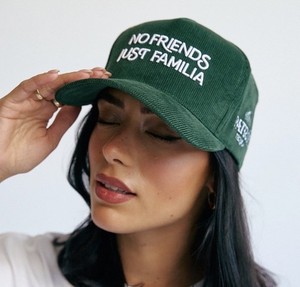 Les Patrons × PATRÓN Tequila — “No Friends Just Familia” Corduroy Cap - Green