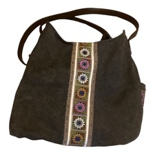 embroidered bag shoulder bag multi pockets