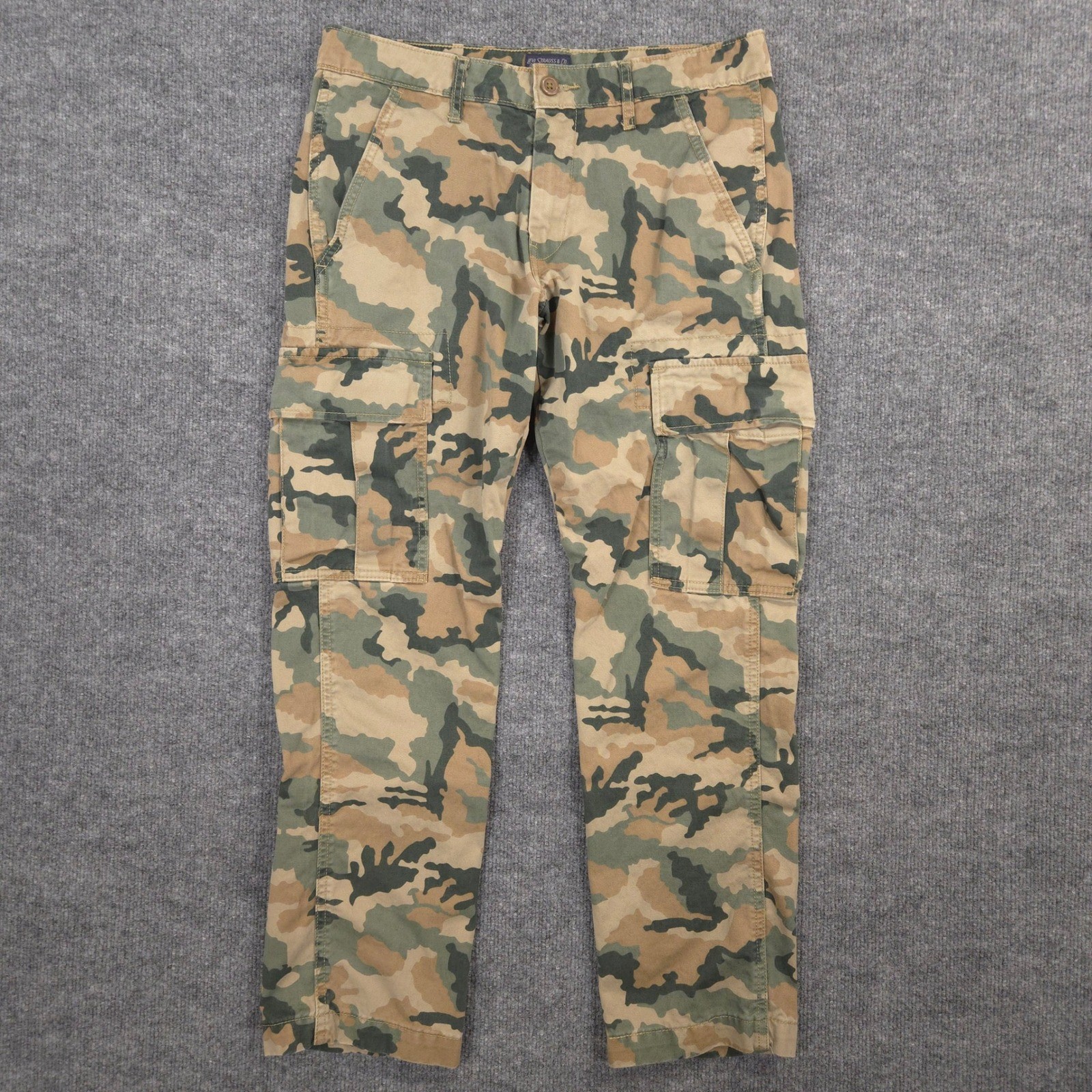 Levis Cargo Pants Mens *31X28* Green Brown Camo Straight Outdoor Military Field