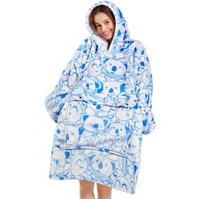 Oversized Blanket Hoodie Blanket for Women,Wearable Blanket Adult Giant Hoodi...