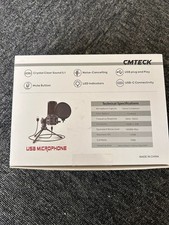 CMTECK Microphone For Music Studio, Podcast, Radio  Open Box: Never Used.