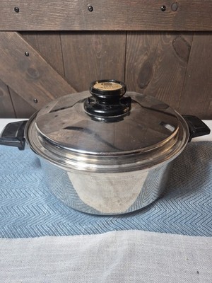 Kitchen Craft West Bend Pot with Steamer Lid Stainless Steel Vtg 6 qt Stockpot