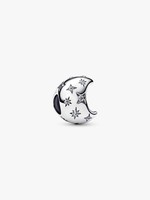 Pandora Charm AnhäNger Bead Mondsichel 925 Sterlingsilber WeißE Steine 794254C01