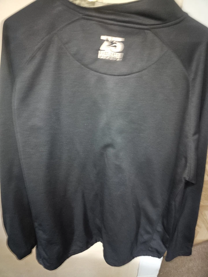 Ducks Unlimited Black Embroidered Pullover 1/4 Zip Jacket Size XL 75th anniv. - Image 2 of 3