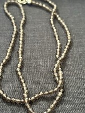Smoky Quartz Beaded Necklace 45cm With Rhodium Clasp New Unworn