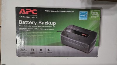 APC Battery Back-Up Surge Protection 600vA 8 Outlets