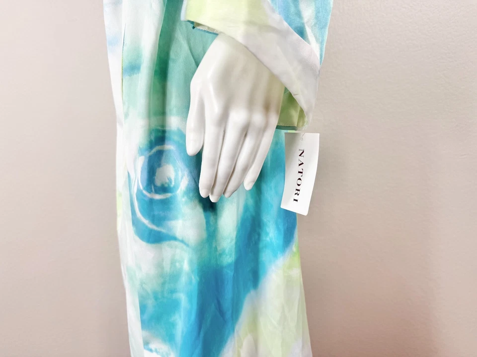 NATORI Robe Satin Floral Print NEW NWT Size Large - NTSF - Image 3 of 4