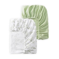 Baby Crib Sheets 2 PCS, 100 Organic Cotton Crib Sheet for Standard Crib Matt...