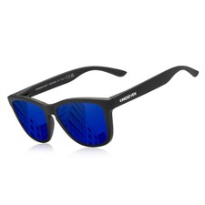 KINGSEVEN Classic Polarized Sunglasses for Women Men Driving Black Dark Blue