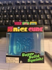 Nee Doh Nice Cube - Super Solid Squish  Blue - Brand New/Factory Sealed 