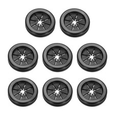 8Pcs 1.1" Drill Hole Rubber Grommets Desk Grommet Cable Grommet Black