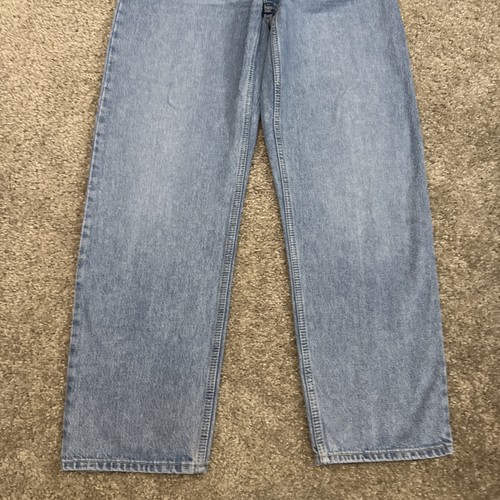 Levis Premium Baggy Dad Jeans Womens 27 Blue Straight Leg Mid-Rise (30x30) Big E - Picture 5 of 15