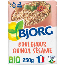 lot 3 Plat cuisiné bio Boulghour quinoa sésame BJORG 250 gr