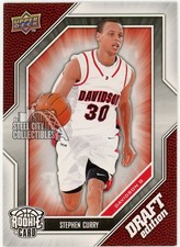 Stephen Curry 2009-10 Upper Deck Draft Edition Rookie Card #34 (Corner Damage). rookie card picture