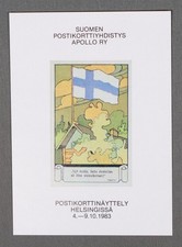 MayfairStamps Finlandia 1984 Etichette da esposizione per cartoline aax_19523