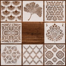 12 Inch Large Reusable Geometric Face Wall Painting Art Stencils