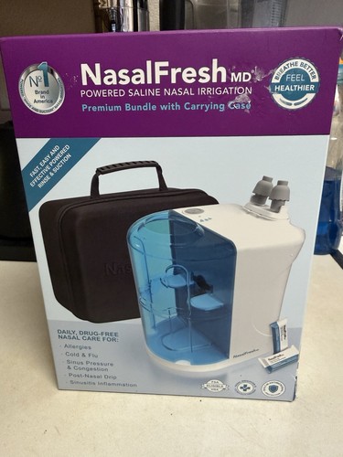Nasal Fresh MD Premium Bundle with Carrying Case Powered Saline Nasal(used once)