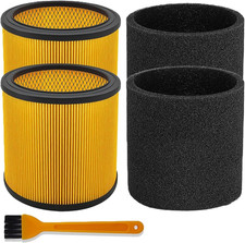 2 Pack Foam Replacement Filter Compatible with Vacmaster Shop Vac 5 to 20 Gallon