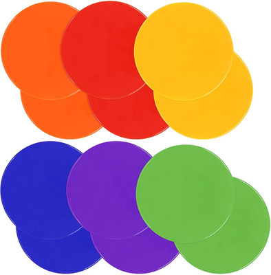 Poly Spots Spot Markers for Gym Floor 9Inch 10Inch 12/18/24/36 Pcs Flat Cones No