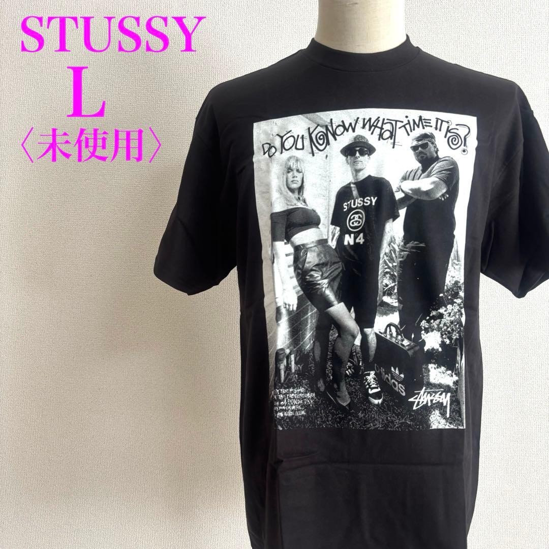 Stussy photo print T-shirt dead stock black L with tag rare