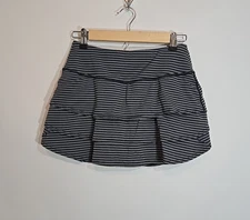 Athleta Track Stripe Swagger Skort Black Ray Athleisure Sport Size XS