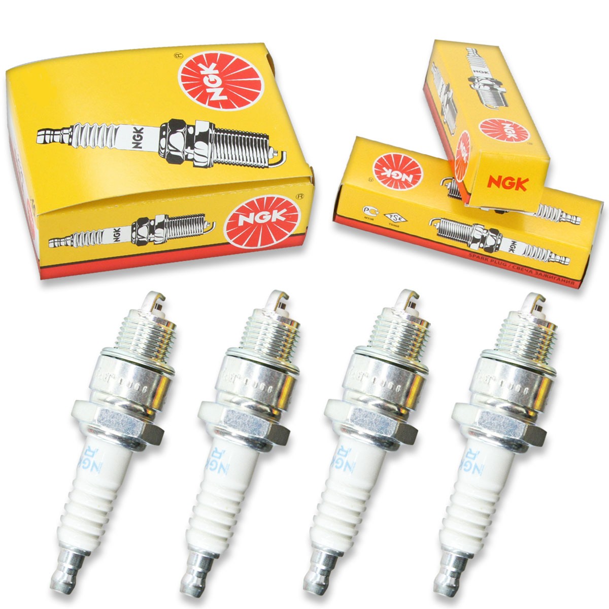 4pcs NGK 3133 Standard BPZ8HS-10 Outboard Marine Spark Plug Tune Up Kit Set tb