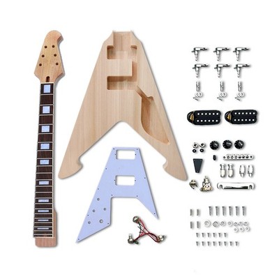 DIY Electric Guitar Kit Build on own HH pickups style 22fret 24.75inch