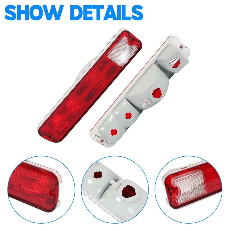 Par de luces de freno traseras para Chevy El Camino Malibu GMC Caballero 1979-1987 Foto 3 de 4