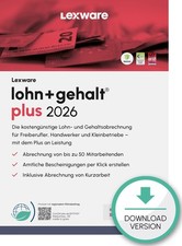 Lexware Lohn+Gehalt Plus 2026, ESD-Download 1-Jahr Update-Service