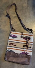 NWOT RAJ Anthropologie Woven Carpet Kilim Messenger Crossbody Bag Made in India