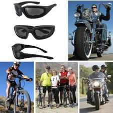 Motorcycle Sports Biker Riding Glasses Padded Wind Resistant Sunglasses Gray US