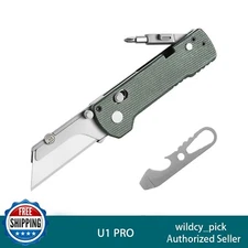 OKNIFE U1 Pro Multitool Folding Utility Knife with Folding Screwdriver Rail Lock