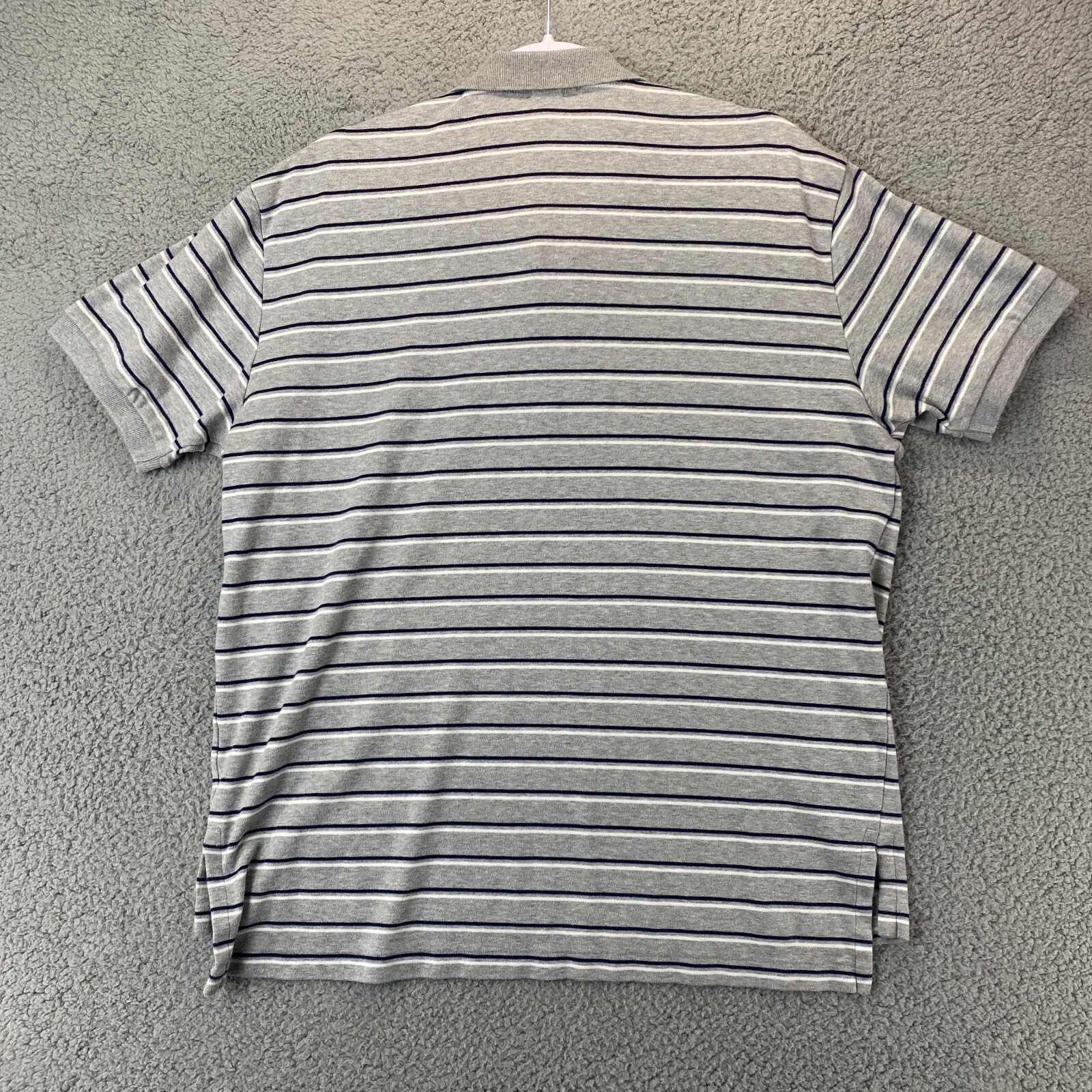 Polo Ralph Lauren uomo grande grigia a righe pony casual camicia manica