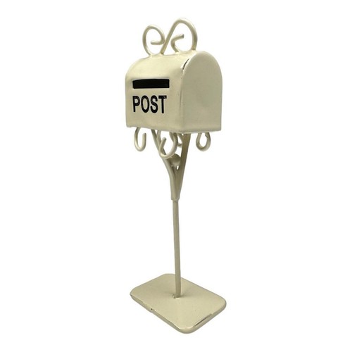 White Iron Mini Fairy Garden Starter Kit Pewter Dollhouse Accessories - Picture 2 of 12