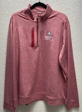 Cutter & Buck Mens XXL DryTec Heathered Red 1/4 Zip Pullover