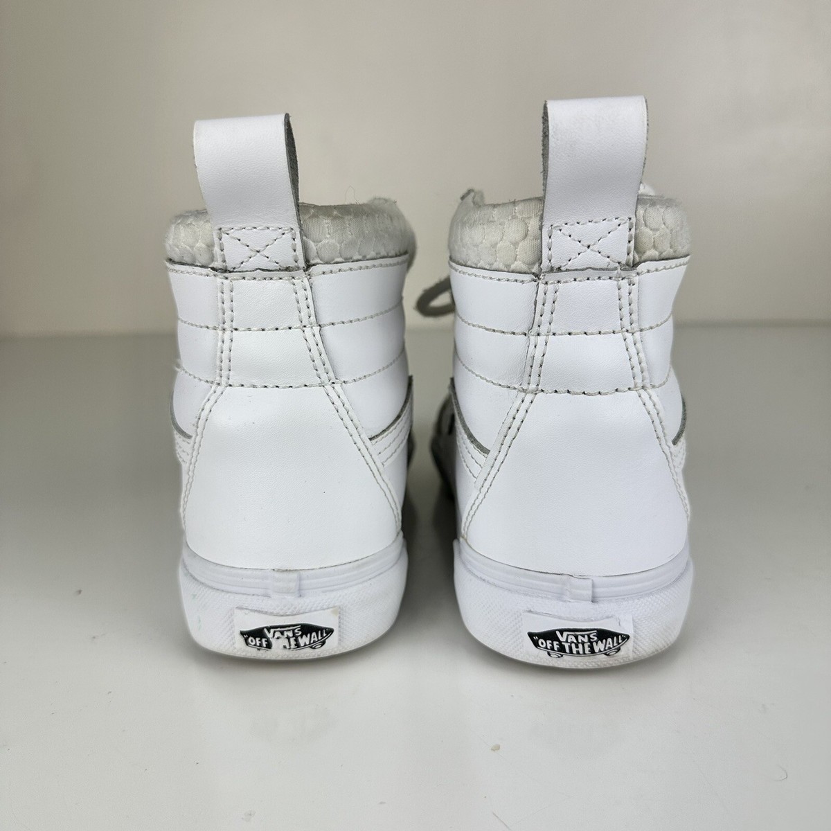 Vans Off The Wall Sk8 Hi Womens SZ 7 High Top Sneakers White | eBay