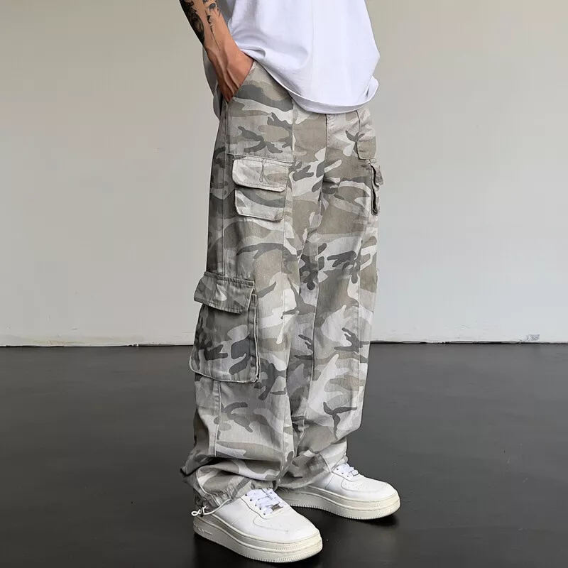 Camouflage Cargo Pants Man and Woman Casual Pants Cotton Trousers Loose  Baggy Plus Size Clothes Harem Hip Hop Army Pants