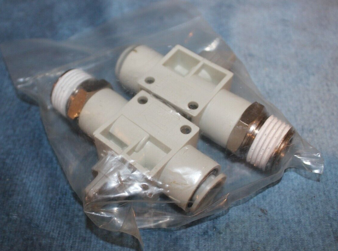 New SMC VHK2-04S-12F 2 Port Finger Valve (2 pcs)