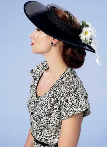 DRESS SEWING PATTERN Butterick 6363 6-14 Womens Retro Costume Hat History Uncut - Picture 4 of 11
