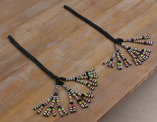 Hair Piece Tassel Belly Dance Uzbek VINTAGE 6.69" x 23.23" FAST Shipment 12933