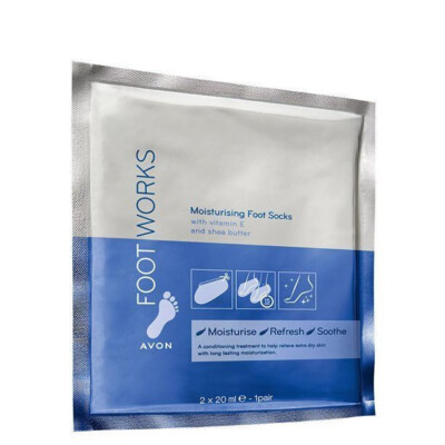 AVON FOOT WORKS  Feuchtigkeitssocken mit Vitamin E & Sheabutter