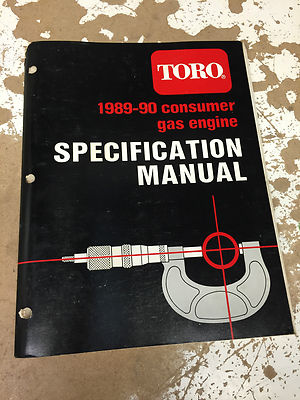 #ad #ad Toro 1989 90 Consumer Gas Engine Specification Manual $8.95