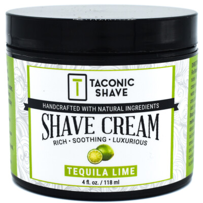 Taconic Shave Tequila Lime Natural Rich & Slick Shaving Cream Handmade in USA