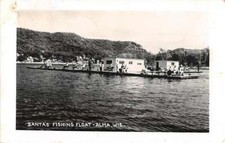 Foto real flotador de pesca Alama Wisconsin Banta's postal vintage AA43627