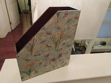 Magazine/Folder Holder ,10" X 3" X 12" , Butterfly/Floral Design,Vintage