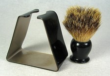 Vintage Black Acrylic Handle Shaving Brush Stand Mod MCM